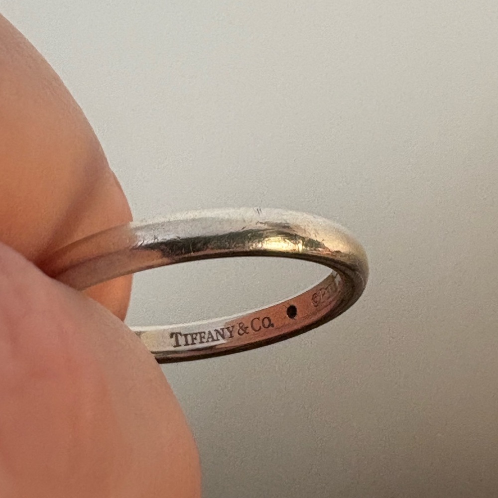 Tiffany & Co. Silver Elsa Peretti Diamond Ring, size 8 - Picture 2 of 4